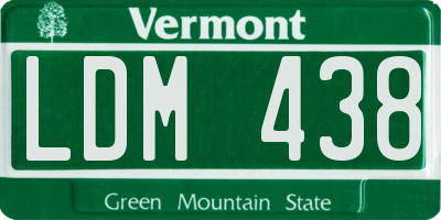 VT license plate LDM438