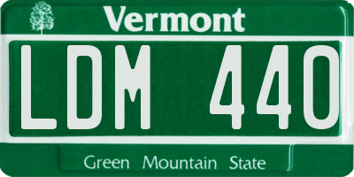 VT license plate LDM440