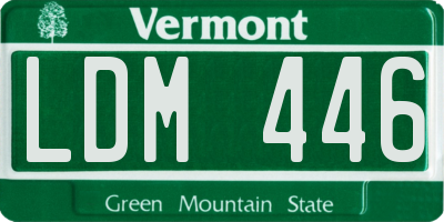 VT license plate LDM446