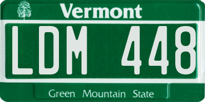 VT license plate LDM448