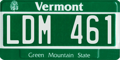 VT license plate LDM461