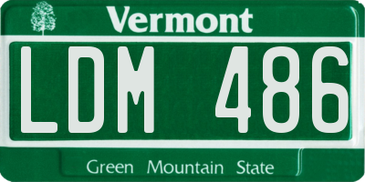 VT license plate LDM486