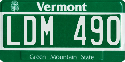 VT license plate LDM490