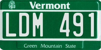 VT license plate LDM491