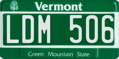 VT license plate LDM506