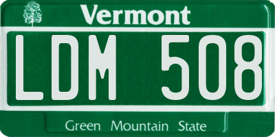 VT license plate LDM508