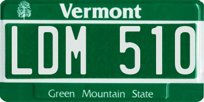 VT license plate LDM510