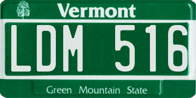 VT license plate LDM516