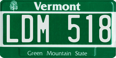 VT license plate LDM518