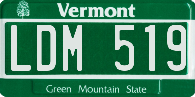 VT license plate LDM519