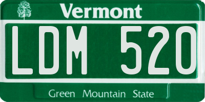 VT license plate LDM520