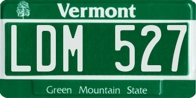 VT license plate LDM527