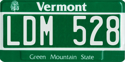 VT license plate LDM528