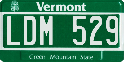 VT license plate LDM529