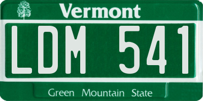 VT license plate LDM541