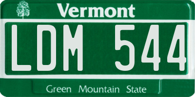 VT license plate LDM544