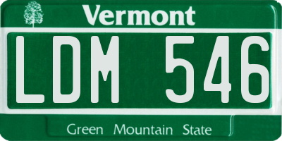 VT license plate LDM546
