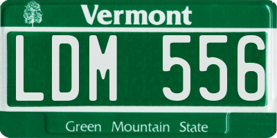 VT license plate LDM556