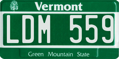 VT license plate LDM559
