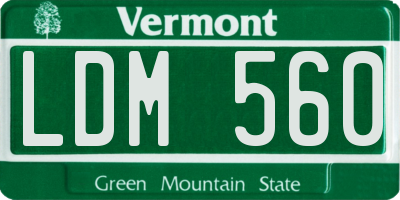 VT license plate LDM560