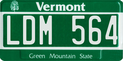 VT license plate LDM564