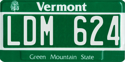 VT license plate LDM624