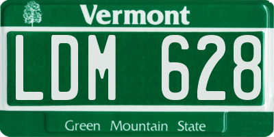 VT license plate LDM628