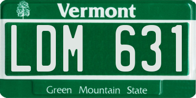 VT license plate LDM631