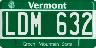 VT license plate LDM632