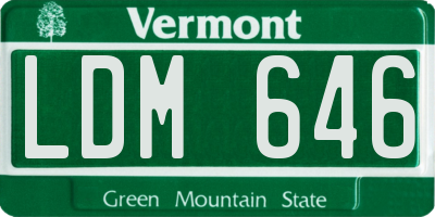 VT license plate LDM646