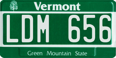 VT license plate LDM656