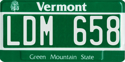 VT license plate LDM658