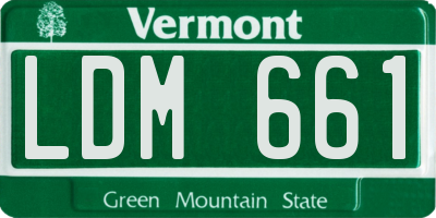 VT license plate LDM661