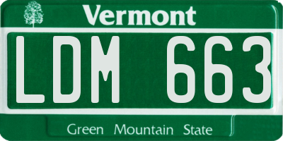 VT license plate LDM663