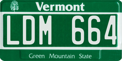 VT license plate LDM664