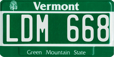 VT license plate LDM668