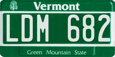 VT license plate LDM682