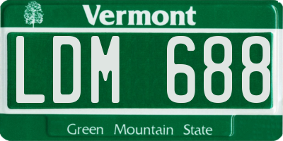 VT license plate LDM688
