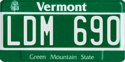 VT license plate LDM690