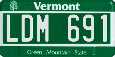 VT license plate LDM691