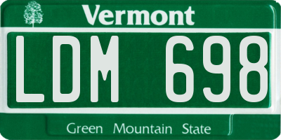 VT license plate LDM698