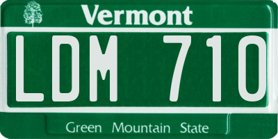 VT license plate LDM710