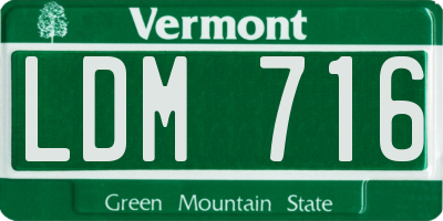 VT license plate LDM716