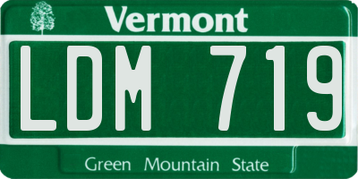 VT license plate LDM719