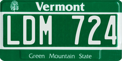 VT license plate LDM724