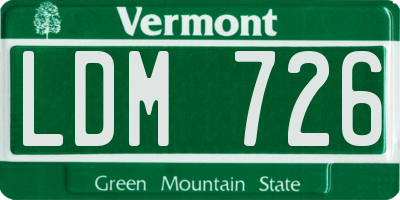 VT license plate LDM726