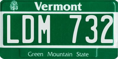 VT license plate LDM732
