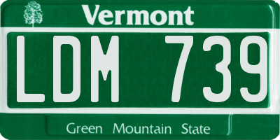 VT license plate LDM739