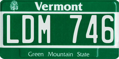 VT license plate LDM746