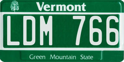 VT license plate LDM766